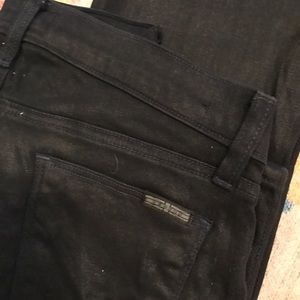 Hudson navy coated skinny jeans